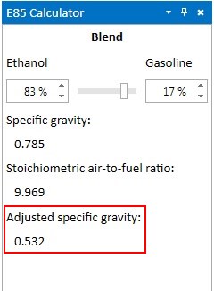 E85 Calculator